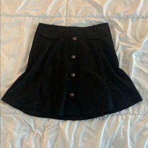 Black suede skirt
